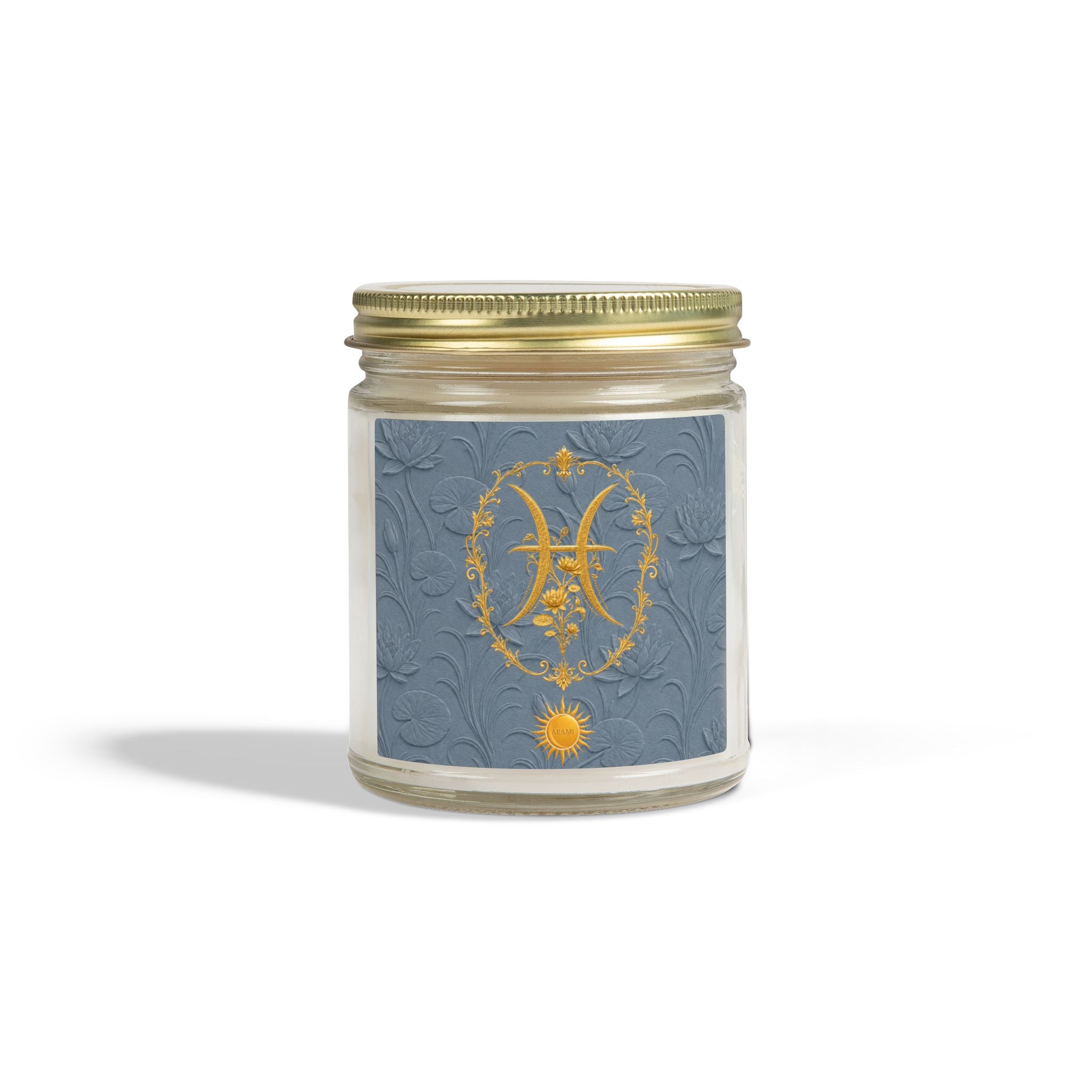 Pisces Emblem Candle | Coconut Wax Zodiac Candle