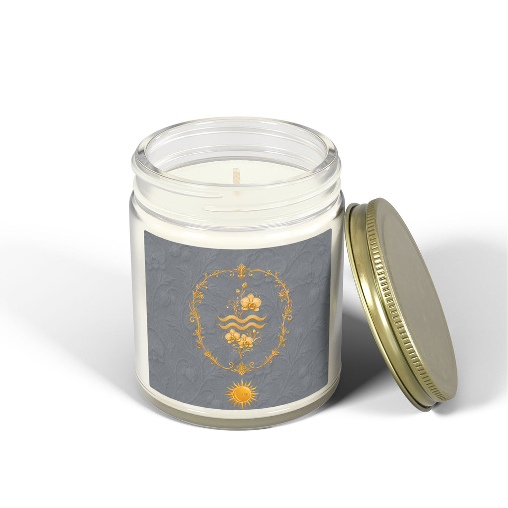 Aquarius Emblem Candle | Coconut Wax Zodiac Candle
