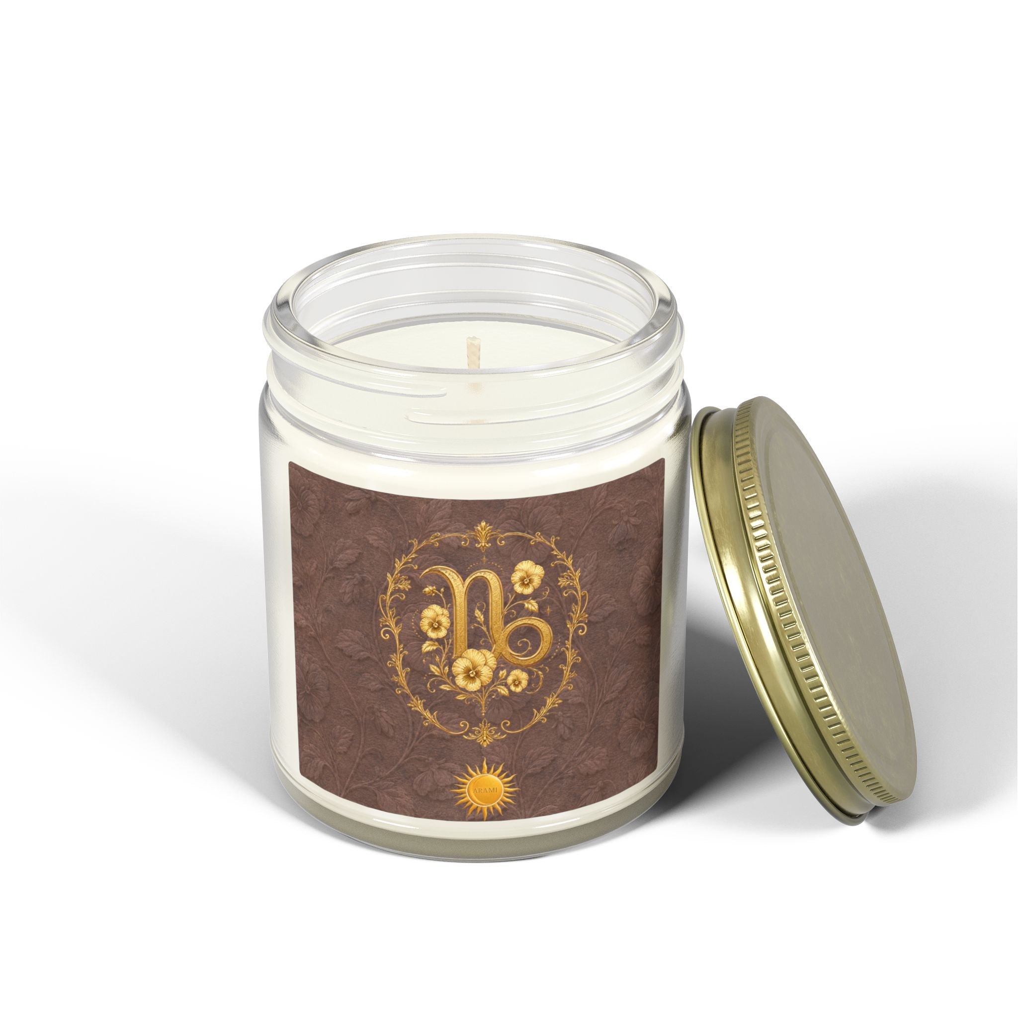 Capricorn Emblem Candle | Coconut Wax Zodiac Candle