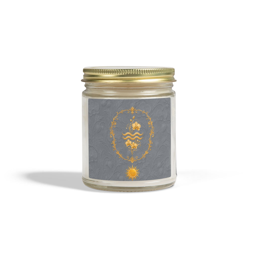 Aquarius Emblem Candle | Coconut Wax Zodiac Candle